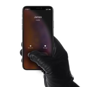 MUJJO Leather Touchscreen Gloves Cashmere-lined 8.5/M